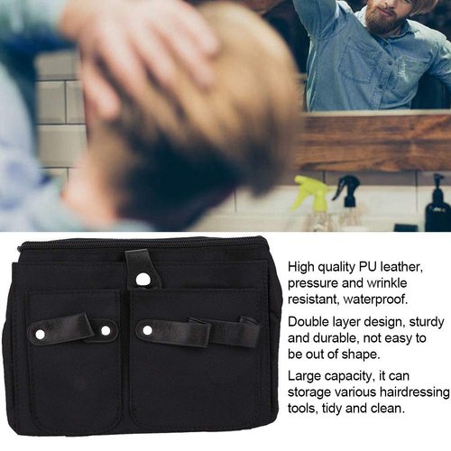 Hair Stylist Tool Belt Hair Stylist Waist Bag, Hair Dressres Pouch, Hairdressing Scissors Waist Bag, Pu Leather Scissor Pouch Holster Bag with Belt for Hairdresser Hair Stylist