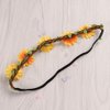 Sewroro 5pcs Daisy Flower Headband Sunflower Headband Wedding Festivals Floral Hair Band Flower Floral Elastic Hair Band (Yellow)