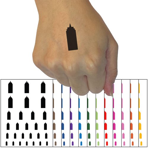 Ketchup Mustard Condiment Bottle BBQ Solid Temporary Tattoo Water Resistant Fake Body Art Set Collection - Red (One Sheet)