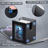 ZLCA MTG Deck Box with Commander Window Display, Trading Card Storage Box Holds 100 Double-Sleeved Cards Suitable for TCG/CCG/PTCG/EDH/Magic/Sport Cards (Black)