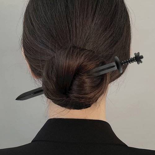 2pcs Viking Sword Hair Styling Pins Black Wicca Witch Hair Slide Renaissance Festival Hair Acceossories for Women Hair Stick