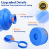 Gofriipai 3 and 5 Gallon Water Jug Cap, Silicone Reusable Replacement Cap, Non Spill Bottle Caps for 55mm Bottle Water Dispenser Caps - Pack of 3