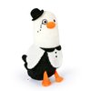 PEACH CAT Banana Duck Plush Pillow Wear Bowler Hat Monocle Stuffed Animals Cute Plushies Toy Gifts for Kids White and Black 12"
