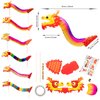 12 Pack Chinese Paper Dragon Decoration New Year Dragon Garland Banner Kids Craft DIY 3D Paper Chinese Dragon Festival Xmas Party Supplies