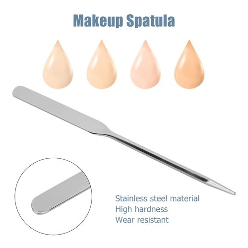 Stainless Steel Makeup Spatula, Liquid Spatula Stainless Steel Ergonomic Nail Art Stirring Tool Makeup Artist Makeup Tool Makeup Mixing Palette Makeup Plate for
