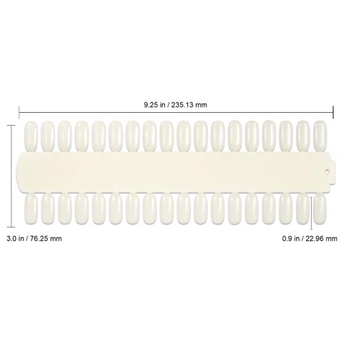 10 Palettes Beauticom 36 Nail Tips Display Board for Nail Art Design Pattern Practice and Swatch Nail Polish Colors(36 Tips Palette (Natural), 10 Pieces)