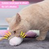 MEWTOGO 6Pcs Cat Kicker Toys with Sound Paper- Kitty Kick Sticks Soft Plush Cat Chew Toy to Squeak- Durable Cat Kick Toy for Indoor Cats Gift Playing(11.8" x 1.6")