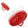 Bossman Scalp Massager and Shampoo Shower Brush - Head Scrubber - Beard Exfoliator - Hair and Beard Dandruff Control (Red)