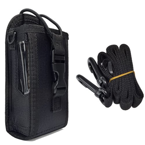 HYS Nylon Case with Belt Loop & D-Ring/Black Carrying Strap, Tactical Holster Walkie Talkie Pouch for MOTOROLA GP328 PRO5150 GP320 GP340 MTX960 Handheld Two Way Radio
