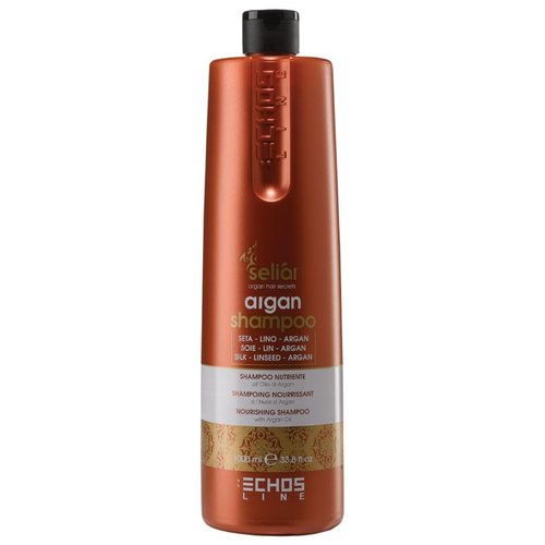 Echos Line Seliar Argan Nourishing Shampoo 1000ml/33.8oz"Free Starry Sexy Kiss Lip Plumping 10 Ml" (1000ml/33.8oz)