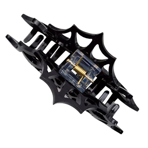 kreepsville 666 Spiderweb Claw Clip Gothic Horror Hair Accessory (Black), 1 Count (Pack of 1)