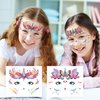 Partywind Face Temporary Tattoos for Girls, Waterproof Fake Tattoos for Kids Party Supplies Favors, Face Tattoos for Children Birthday Party Games, Special Party Goodie Bag Stuffers Fillers