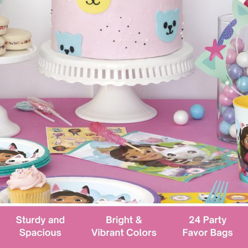 Unique Gabby Dollhouse Party Bags - 24 Pack, Gabbys Dollhouse Goodie Bags for Party Favors, Checklist - Gabby Dollhouse Party Decorations & Birthday Party Supplies