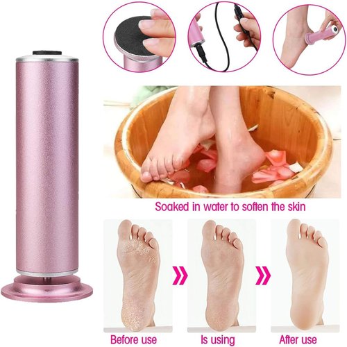 Electric Callus Remover, Ravifun Foot File Grinder Tool with Speed Controller and 60pcs Replacement Sandpaper Disk for Men Women Dead Dry Crack Skin Calluses