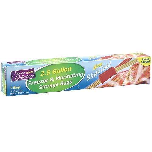 Nicole Home Collection 01028 2.5 Gallon Freezer/Storage Bags - 120 Per Case