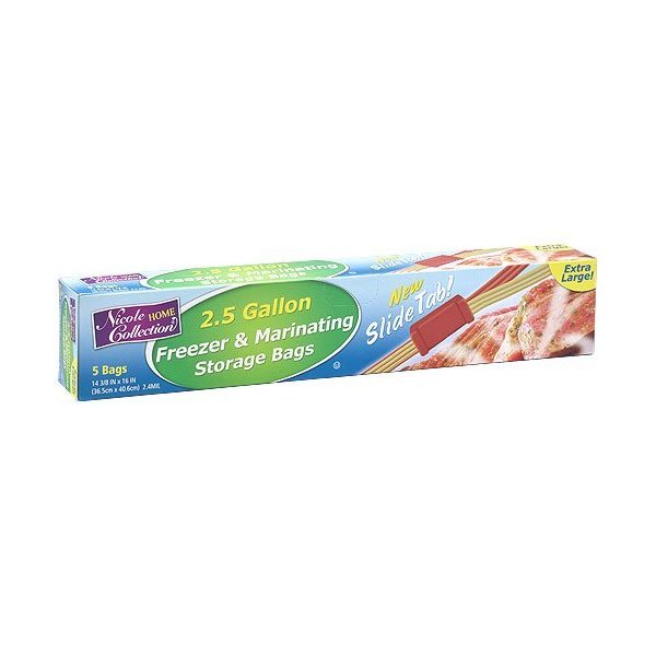 Nicole Home Collection 01028 2.5 Gallon Freezer/Storage Bags - 120 Per Case