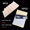 Tattoo Practice Skins with Transfer Paper, 6PCS Blank Tattoo Practice Skins &15PCS Tattoo Stencil Paper, 21PCS Soft Tattoo Fake Skin and Tattoo Tracing Paper Kit for Double Sided Tattoo Skin Practice