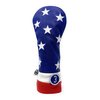 Pins & Aces USA Fairway Wood Head Cover - Premium, Hand-Made Leather 3W Headcover - American Pride Styled, Tour Quality Golf Club Cover - Style and Customize Your Golf Bag