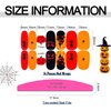 SILPECWEE 6 Sheets Fall and Halloween Nail Polish Stickers Full Nail Wraps Holiday Nail Polish Strips Self Adhesive Gel Nail Strips Fingernail Sticker Nails for Women with Nail File