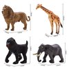 Animals Figures,24 Pcs Realistic Animal Toy Set with Lion,Panda,Monkey,Zebra,Tiger,Elephant,Giraffe etc,Cake Toppers Birthday Gift for Kids