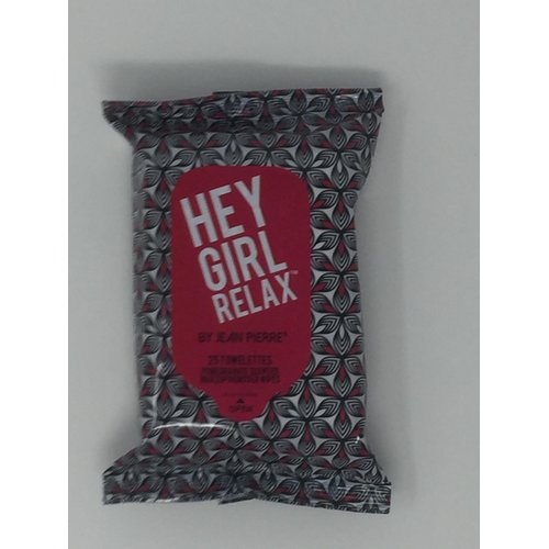 Hey Girl Relax Pomegranate Scented Makeup Remover Wipes - Small Pack of 25 Towelettes