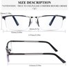 Lcbestbro Reading Glasses for Men, 1.75 Blue Light Blocking Reading Glasses Metal Readers