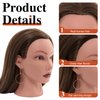 20" Mannequin Head Human Hair,90% Real Hair Mannequin Head,Cosmetology Human Hair Mannequin Doll Head for Hair Styling,Practice Braiding Styling Head with Table Clamp Braiding Set