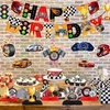 LARRAZABAL Race Car Birthday Party Decorations, Race Car Party Decorations Include Race Car Banner, Race Car Hanging Swirls and Honeycomb Centerpieces, Race Car Birthday Party Supplies