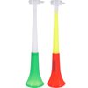 Toyvian Plastic Stadium Horns 2pcs Collapsible Trumpet Blow Horn Noise Makers Cheering Props for Sports Events Parties Competitions