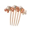 Xerling Rhinestone Butterfly Hair Comb Hair Accessories for Women Decorative Crystal Hair Side Comb Hair Piece for Bride Wedding Bridal Hair Jewelry (Champagne A)