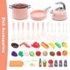 CUTE STONE Kids Kitchen Accessories Set, Play Food Sets for Kids Kitchen, Kids Cooking Sets with Play Pots and Pans, Utensils Cookware Toys, Kids Kitchen Playset, Play Kitchen Toy for Girls Boys