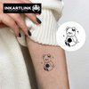 INKARTLINK Semi Permanent Tattoos, 3 Sheets of Small Temporary Tattoos, Adult Art Designs, Party Favors, Waterproof, Realistic, No Adhesive, No Reflective, Lasts 1-2 Weeks (Muppet Bear)