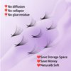 BTLLSSH 800 Fans Premade Fans Eyelash Extensions Premade Lash Fans natural false eyelashes&adhesives 0.31-0.63INCH Mixed Length Promade Loose Fans Thin Base Premade Volume Lash Extension(20D 0.05D)