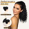 ORSUNCER Claw Clip Ponytail Extension 18" Curly Wavy Pony Tails Hair Extensions Layered Natural Looking Clip on Ponytails for Women Synthetic Hair Extensions (Black)