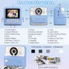Amzelas Kids Camera Instant Print Photos Christmas Birthday Gifts for Boys Girls Age 3-12 HD Digital Video Cameras for Toddler Portable Toy for 3 4 5 6 7 8 9 Year Old Children with 32GB Card (Blue)