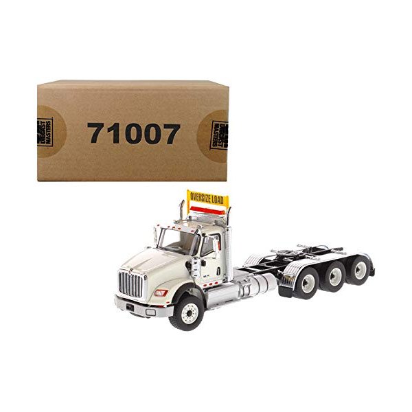 Diecast Masters International HX620 Day Cab Tridem Tractor White 1/50 Diecast Model