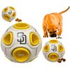 Pets First MLB San Diego Padres Baseball Treat Dispensing Toy for Dogs and Cats, Rubber Ball Dog Toy, Interactive Fun Dog Treat Toy, Natural Rubber Dog Feeding Toy