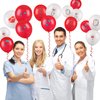 Skylety 40 Pieces Nurse Balloons 12 Inch Red and White Nursing Latex Balloons Nurse Balloons Nurse Party Decoration Supplies Nurse Graduation Decoration CNA Week Decoration