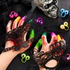 20 Pieces Halloween Accessory Includes 10 Pieces Witches Fingers Martian Costume Fingers Fake Nails Halloween Vampire Finger and 10 Pieces Eye Finger Puppets for Halloween Party Cosplay