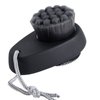Facial Cleansing Brush 2 in 1 for Face Exfoliation, Beomeen Soft Bamboo Charcoal Microfiber Bristle for Pore Deep Cleansing, Dual Face Silicone Scrubber Brush for Skincare with Lid, Black