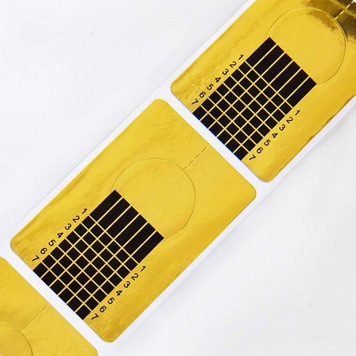 Beuniar 500Pcs Nail Extension Forms Guide Stickers UV Gel Nails Art Form Shaper Acrylic French DIY Tool Manicure Design