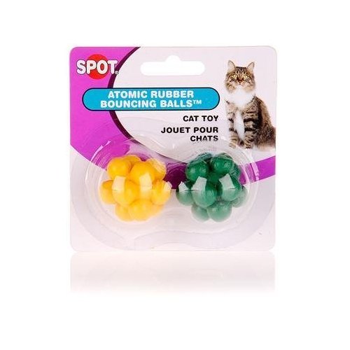 Ethical Pet Atomic Bouncng Ball Cat Toy (2 Pack) [Set of 4]