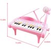 Love&Mini Piano Keyboard Toy for Girls - 24 Keys Toddler Piano Music Toy Instruments with Microphone, Pink Piano Toys for 1 2 3 Years Old Girls Birthday Xmas Gift