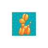 Party Balloon Animal Beverage Napkins, 16 ct