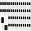 Jinei 150 Pcs Clear Empty Lip Balm Bottles 1.2ml Mini Lip Gloss Tubes, Refillable Lipstick Containers Transparent Plastic Clear Lipstick Tubes for Girl Women DIY Makeup Lip Sample Travel (Black)