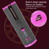Automatic Curling Iron, Cordless Hair Curler Iron with LCD Temperature Display and Timer, 3 Adjustable Temperature Portable USB Rechargeable Fast Heating Auto Curler for Hair Styling(#1)