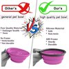 LAVAED 4 Pack Collapsible Dog Bowl Portable Foldable Travel Pets Bowls Cats Water Feeding Food Bowls Silicone Expandable Cup Dish Puppies for Walking Camping Outdoors with Carabiner Clip