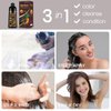 Fedulili Hair Dye Shampoo 3-in-1 Champu Para Canas Mujer, Instant Light Brown Herbal Hair Color Treated Shampoo, Long Lasting Easy to Use, for Women Men Christmas Gift, 500ml