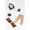 Winter Fun - 3 Piece Outfit - Ivory Parka with Leggings and Boots - Clothes Fits 18 Inch Doll Clothes (Doll Not Included)