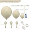 Double Stuffed White Sand Balloons Different Sizes 18In 12In 5In Light Grey Pastel Balloon Garland Kit Off White Balloon Arch For Birthday Baby Shower Bridal Wedding Neutral Boho Theme Party
